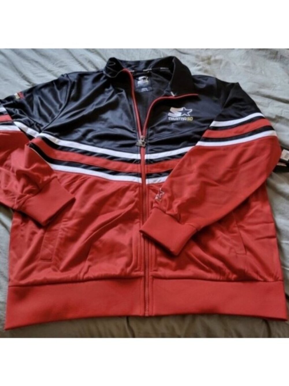STARTER X Budweiser 50th Anniversary Full Zip Jacket Black Label Red 072026 - Picture 2 of 10